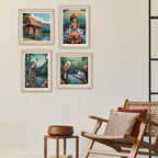 Spiritual Indian Wall Art Frame Set of 4