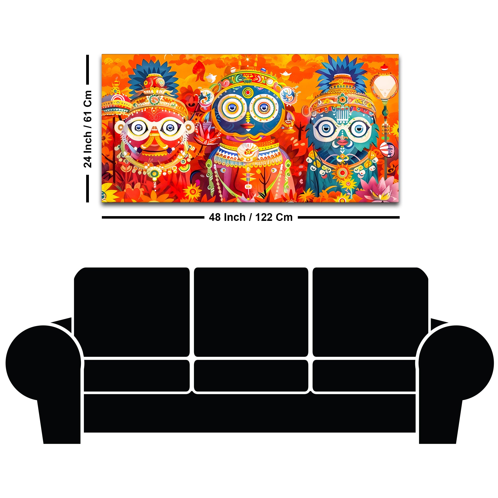 Spiritual Jagannath Ji Wall Art Painting for Home Décor