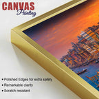 Spiritual Kashi Ganga Riverside Painting for Living Room Wall Decor