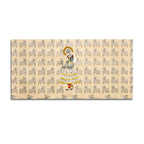 Spiritual Krishna & Gau Mata Pichwai Canvas Wall Painting – Divine Wall Decor