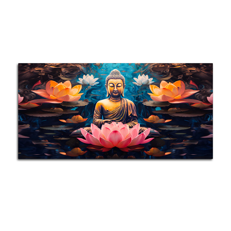Spiritual Lord Buddha Canvas Painting for Modern Decor