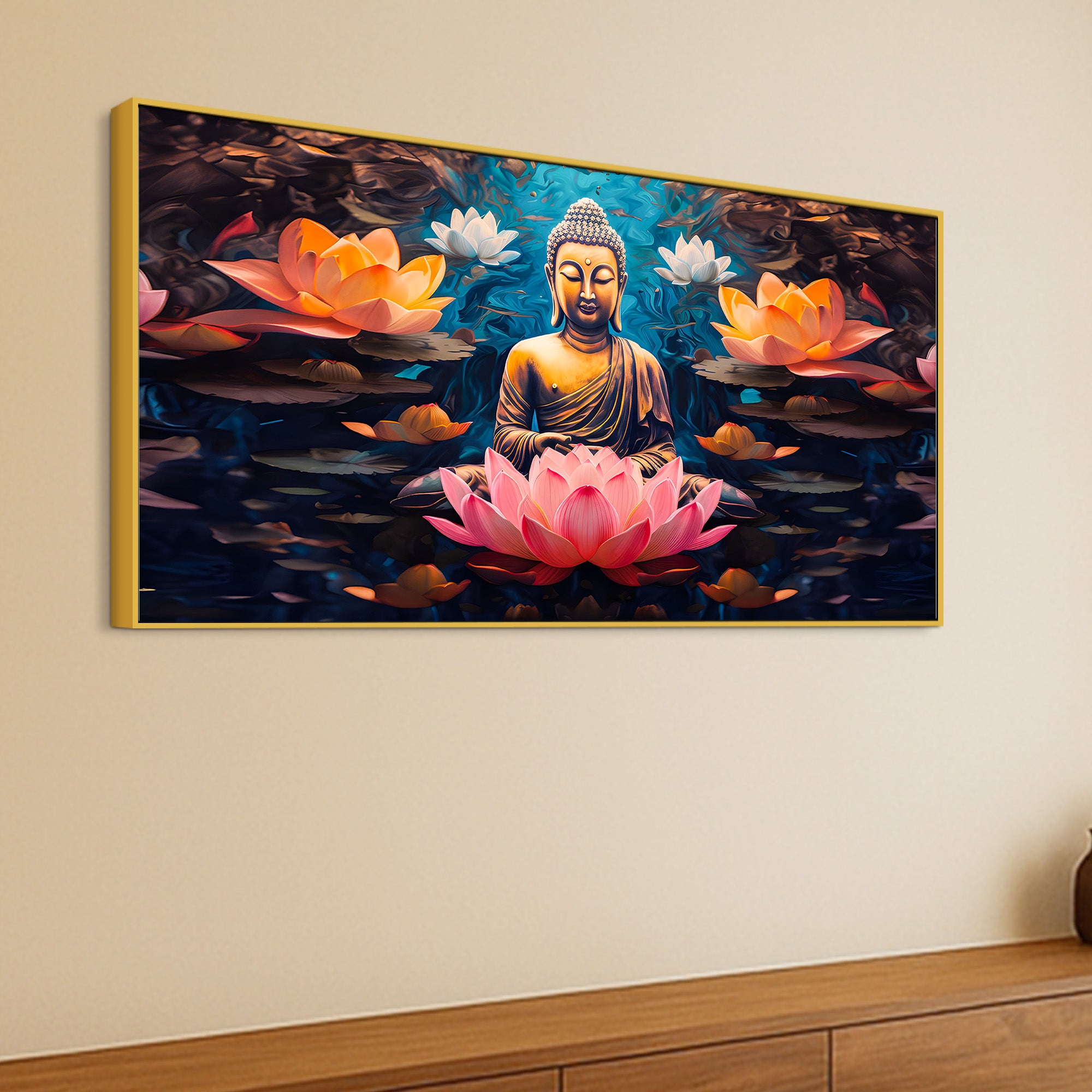 Spiritual Lord Buddha Canvas Painting for Modern Decor