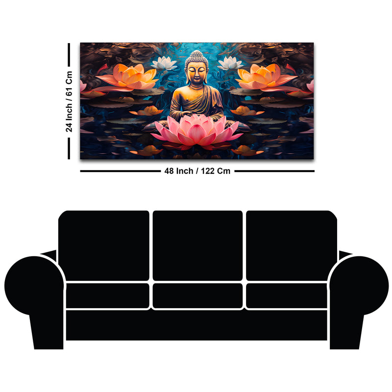 Spiritual Lord Buddha Canvas Painting for Modern Decor