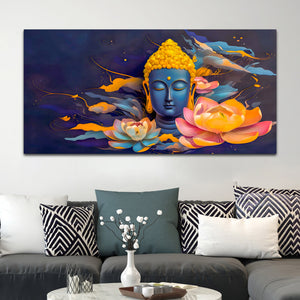 Spiritual Lord Buddha Canvas Wall Painting for Modern Home Decor