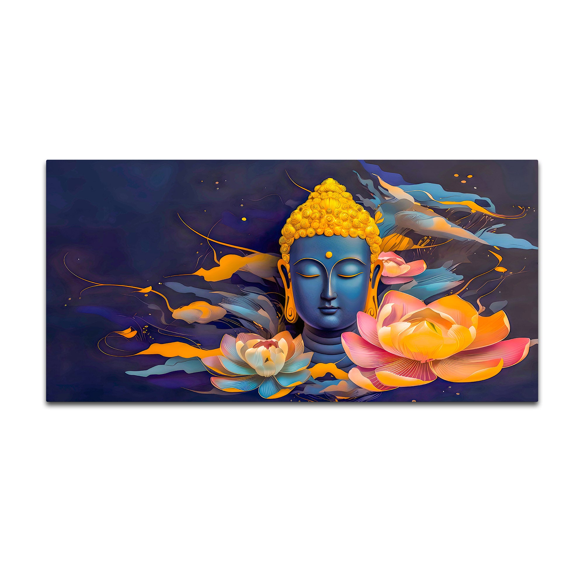Spiritual Lord Buddha Canvas Wall Painting for Modern Home Decor