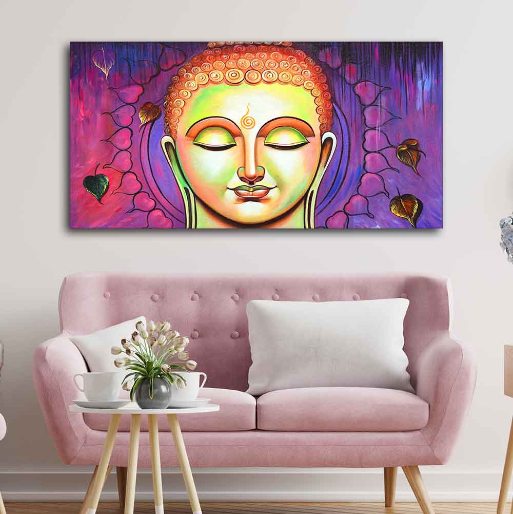 Spiritual Lord Buddha Meditating Canvas Wall Painting