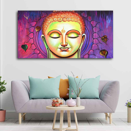 Spiritual Lord Buddha Meditating Canvas Wall Painting