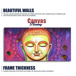 Spiritual Lord Buddha Meditating Canvas Wall Painting