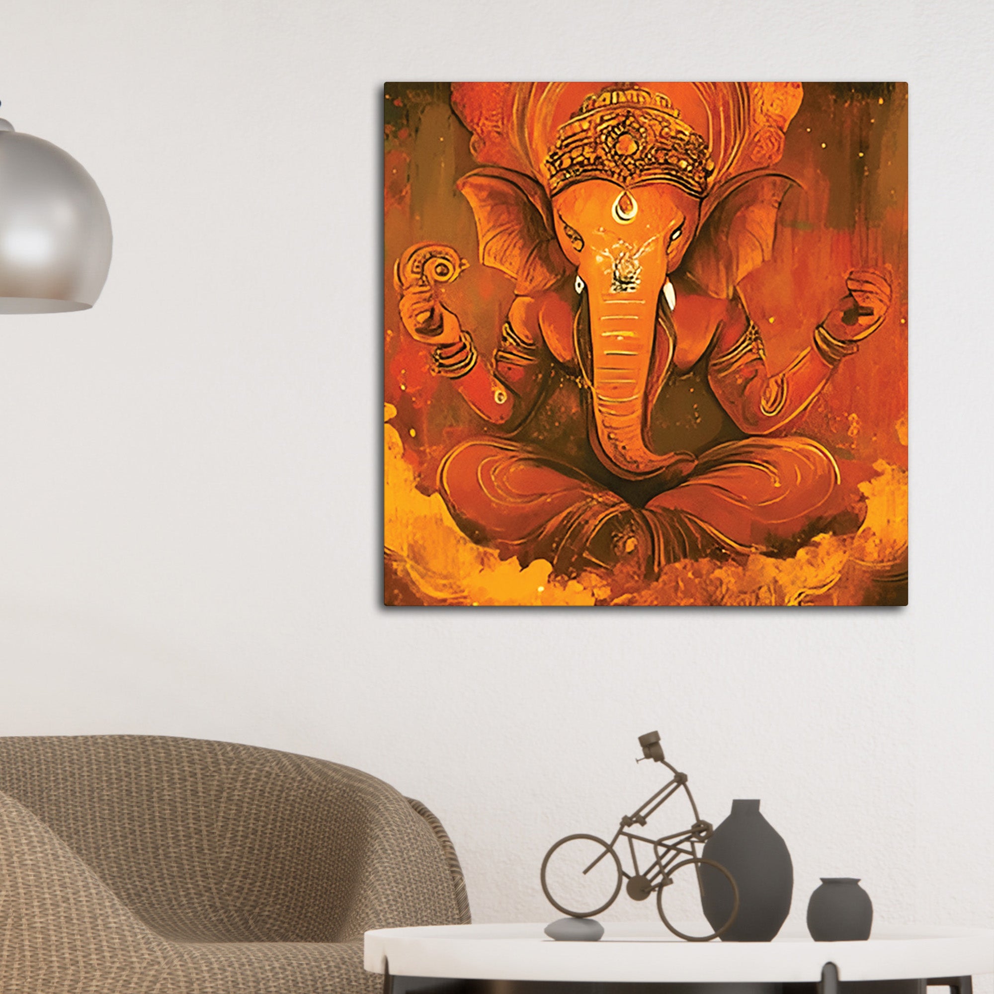Spiritual Lord Ganesha Painting for Home Decor