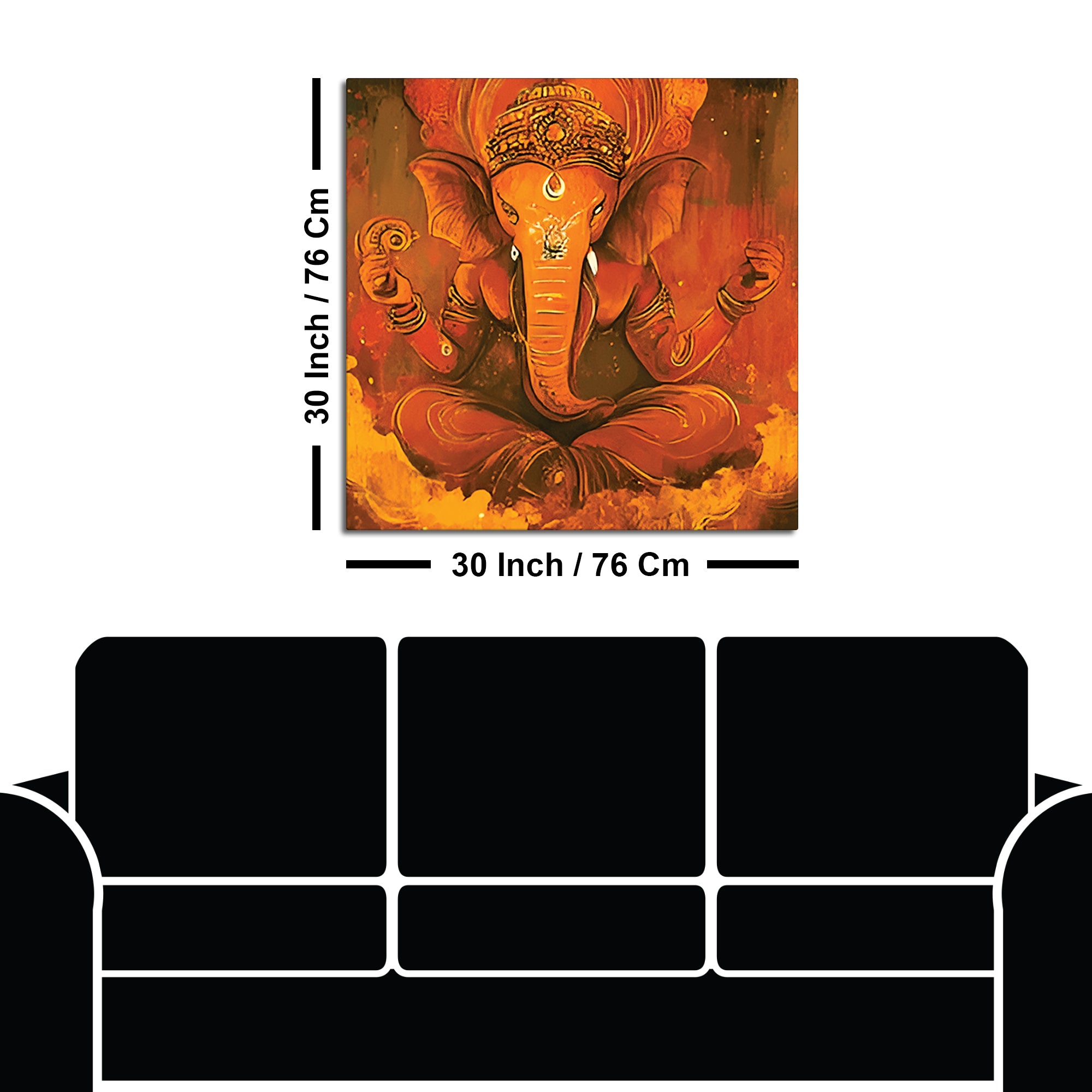 Spiritual Lord Ganesha Painting for Home Decor