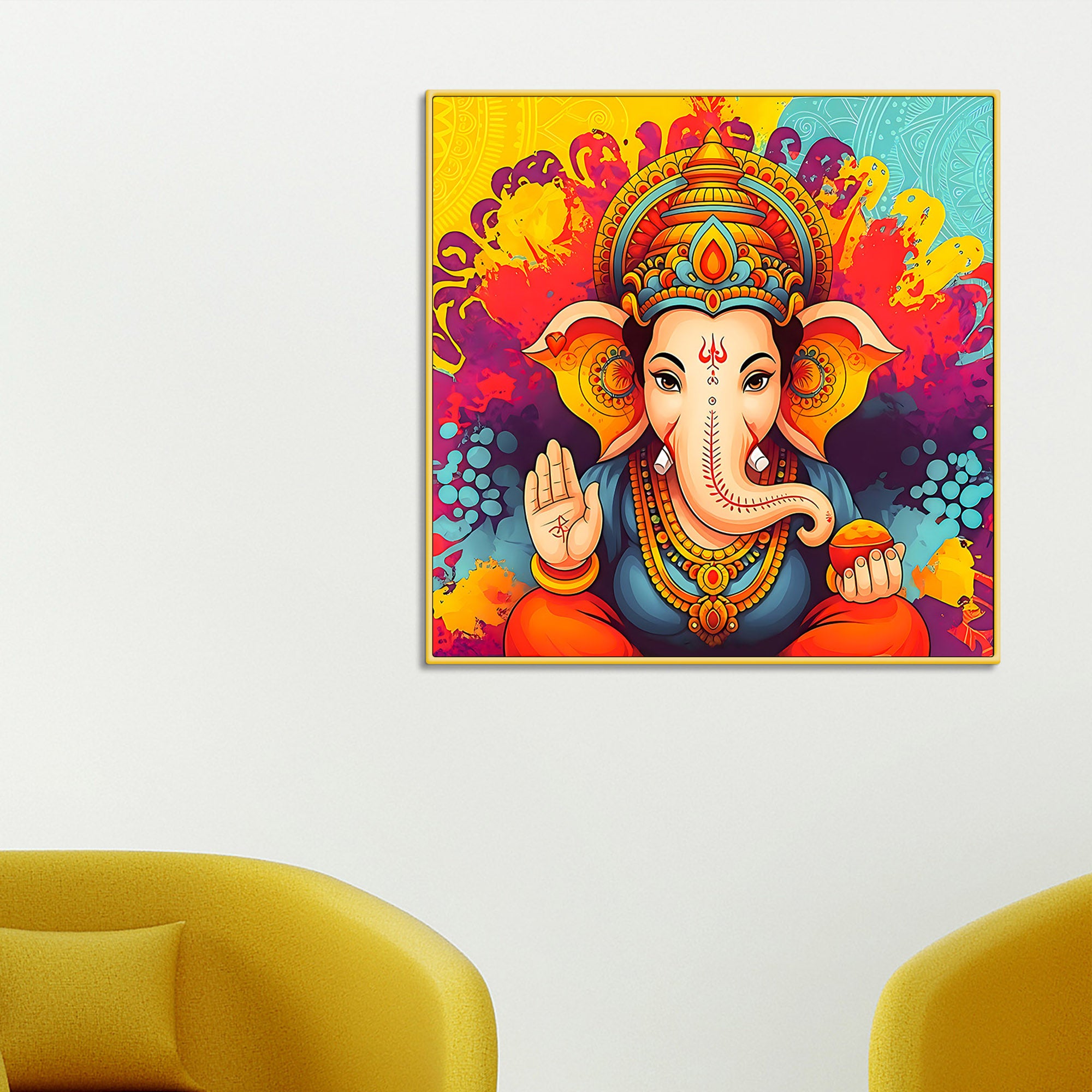 Spiritual Lord Ganesha Painting for Home & Office Decor