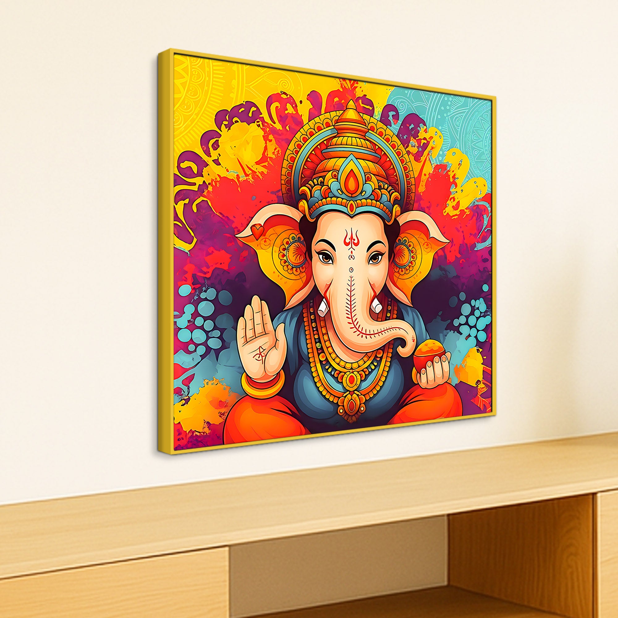 Spiritual Lord Ganesha Painting for Home & Office Decor