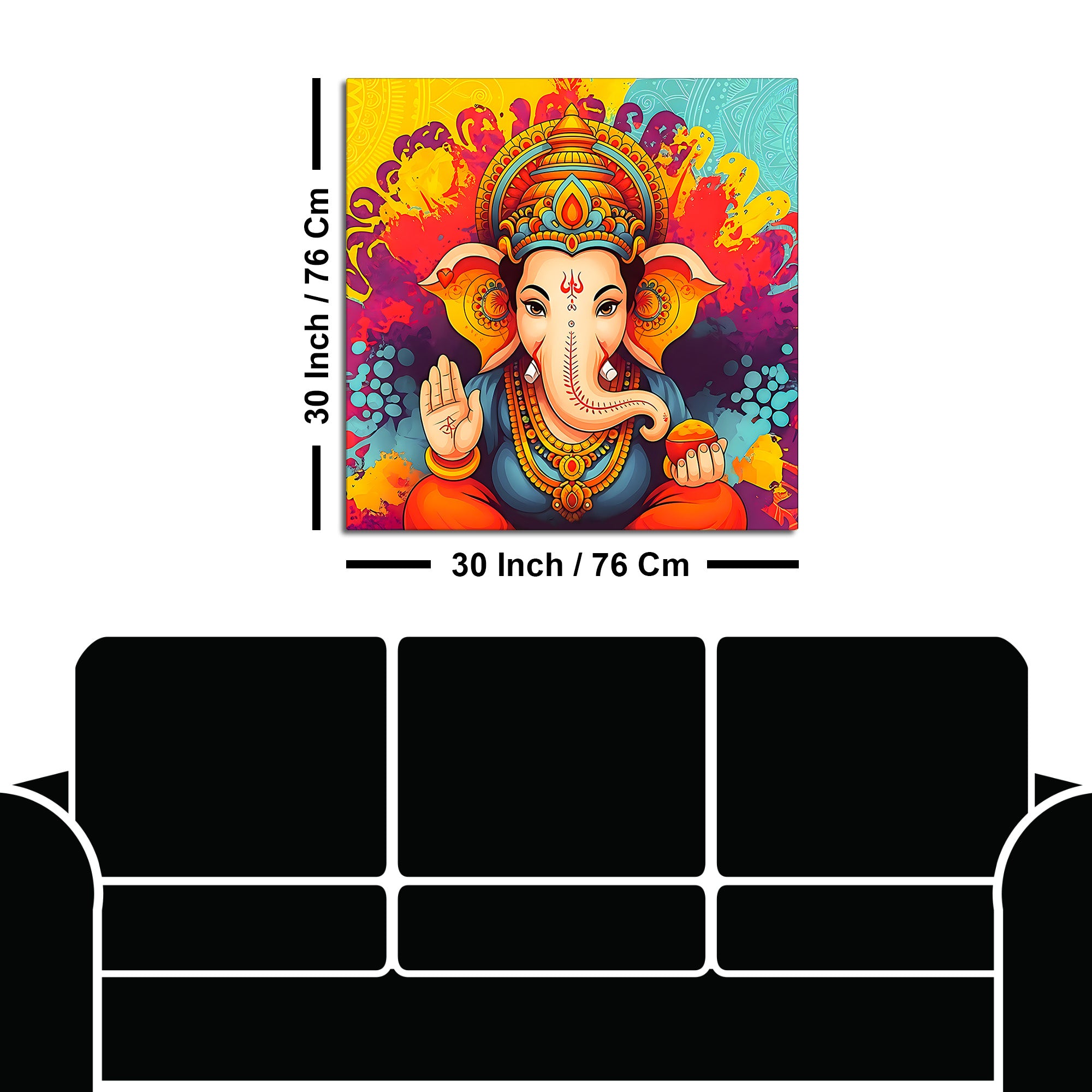Spiritual Lord Ganesha Painting for Home & Office Decor