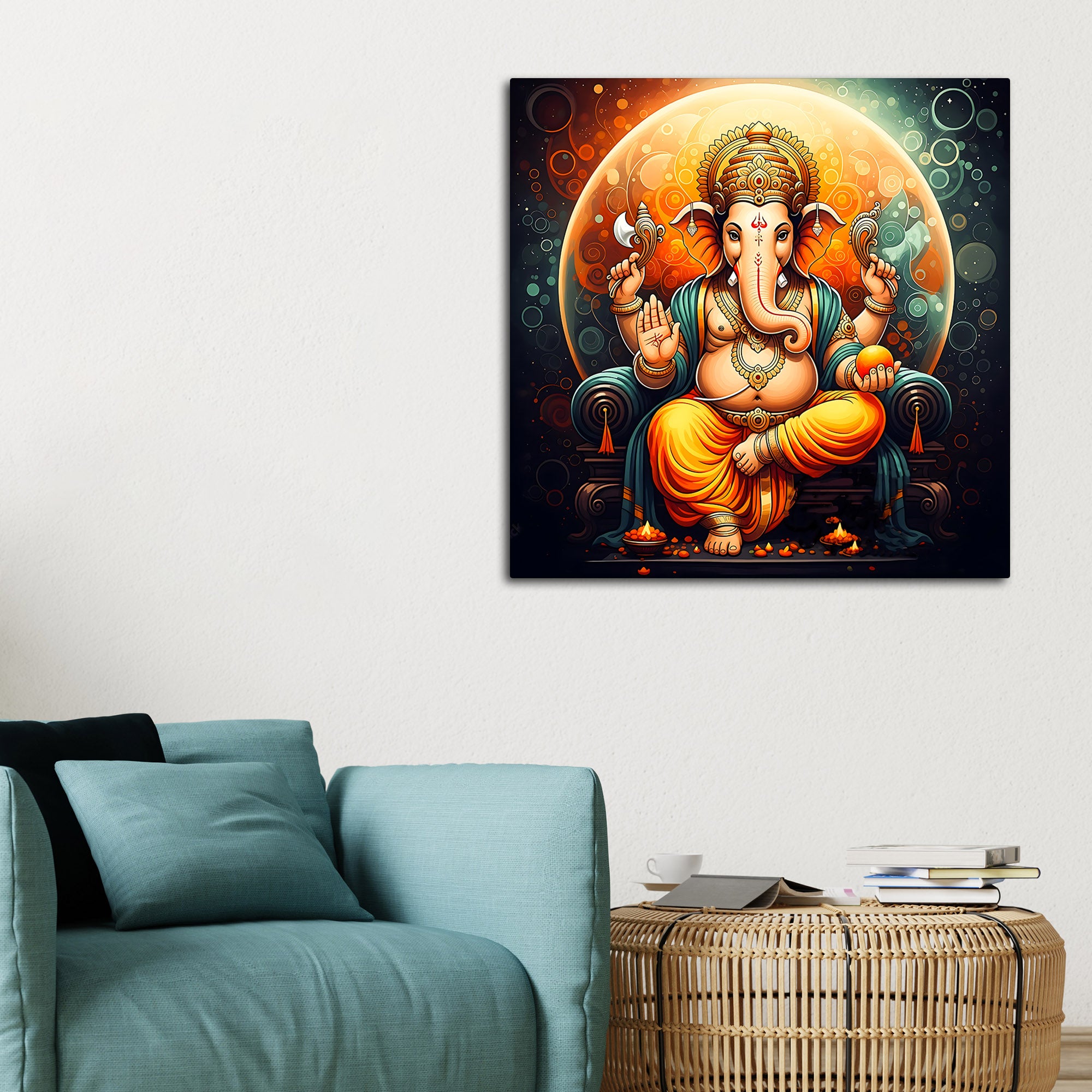 Spiritual Lord Ganesha Wall Painting