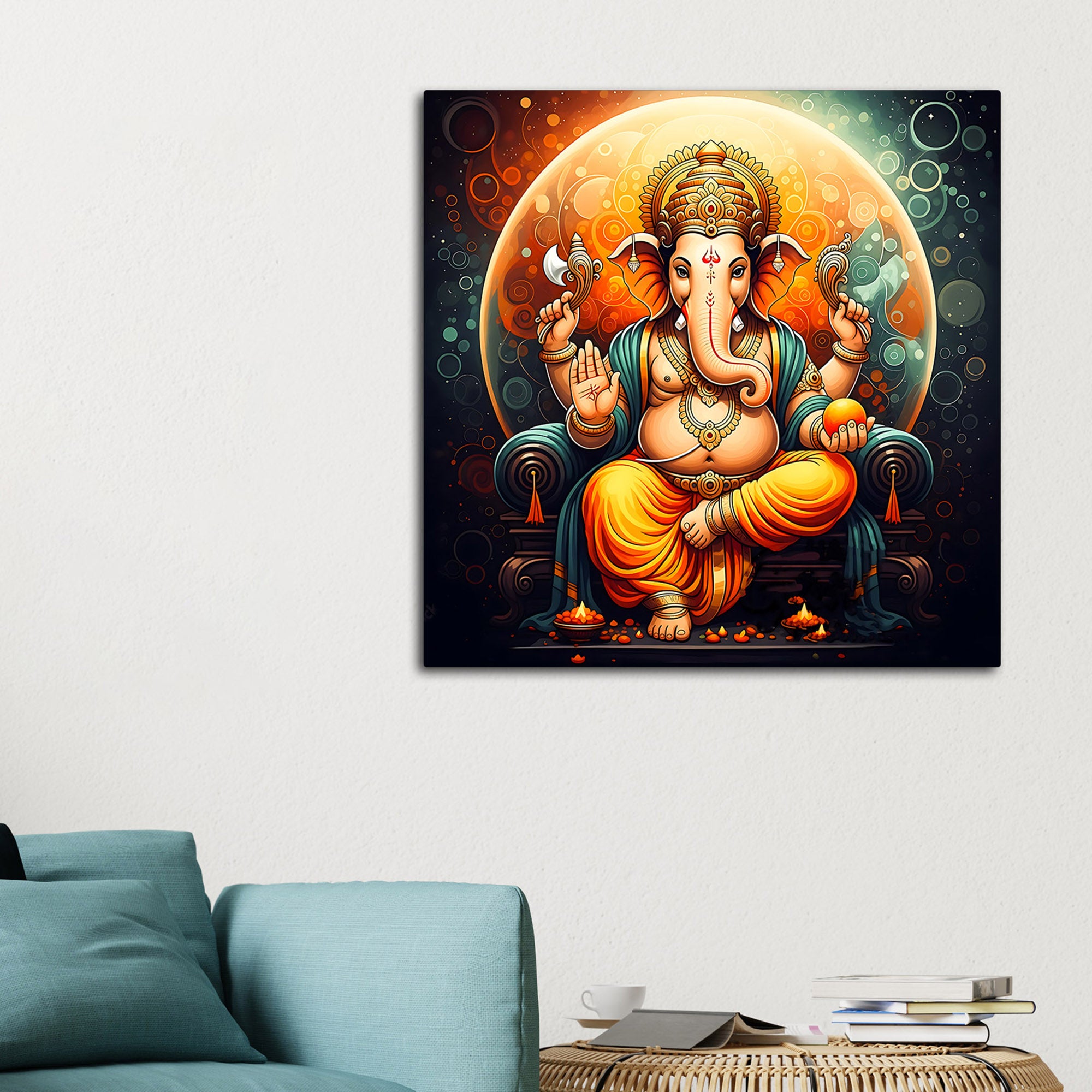 Spiritual Lord Ganesha Wall Painting