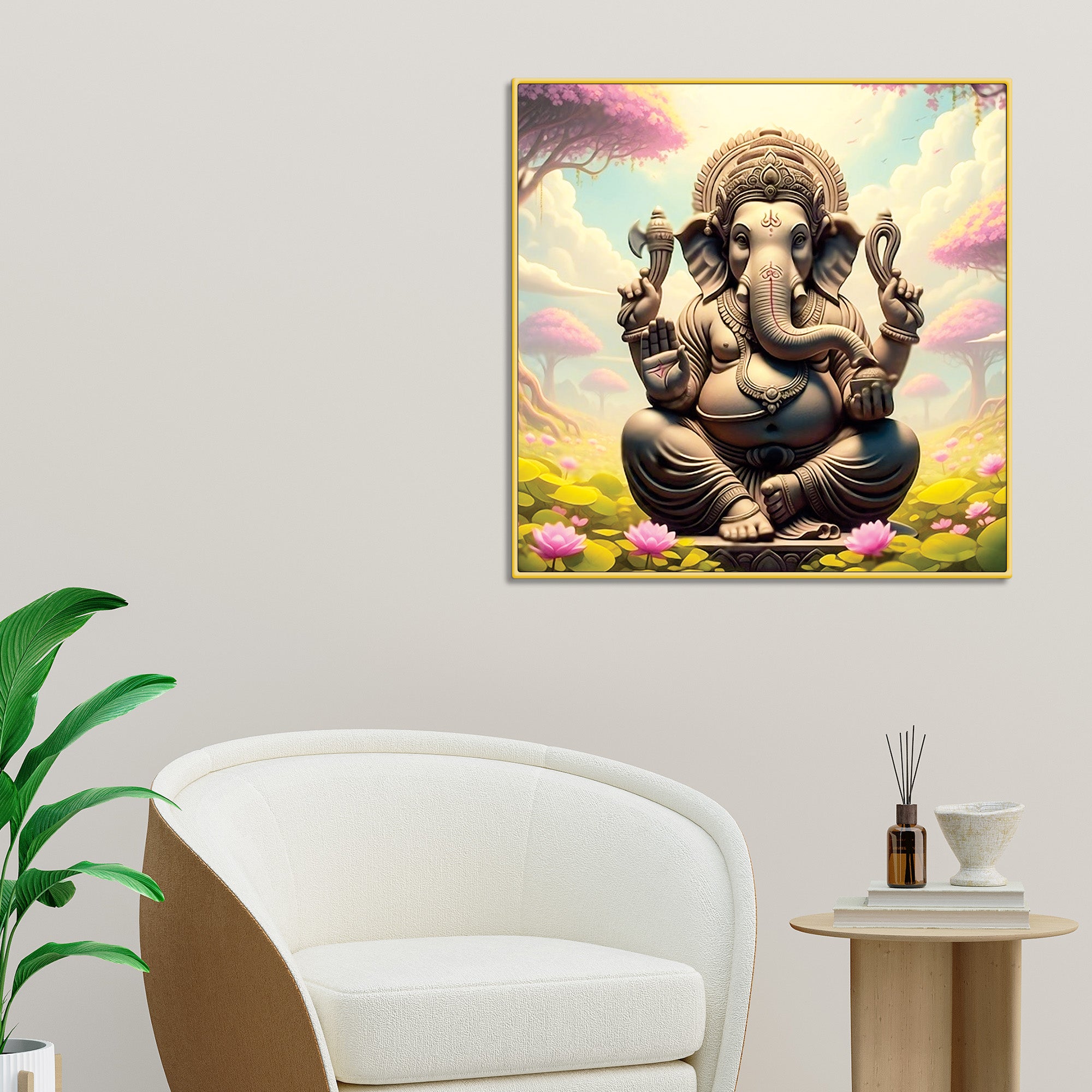 Spiritual Lord Ganpati Wall Painting
