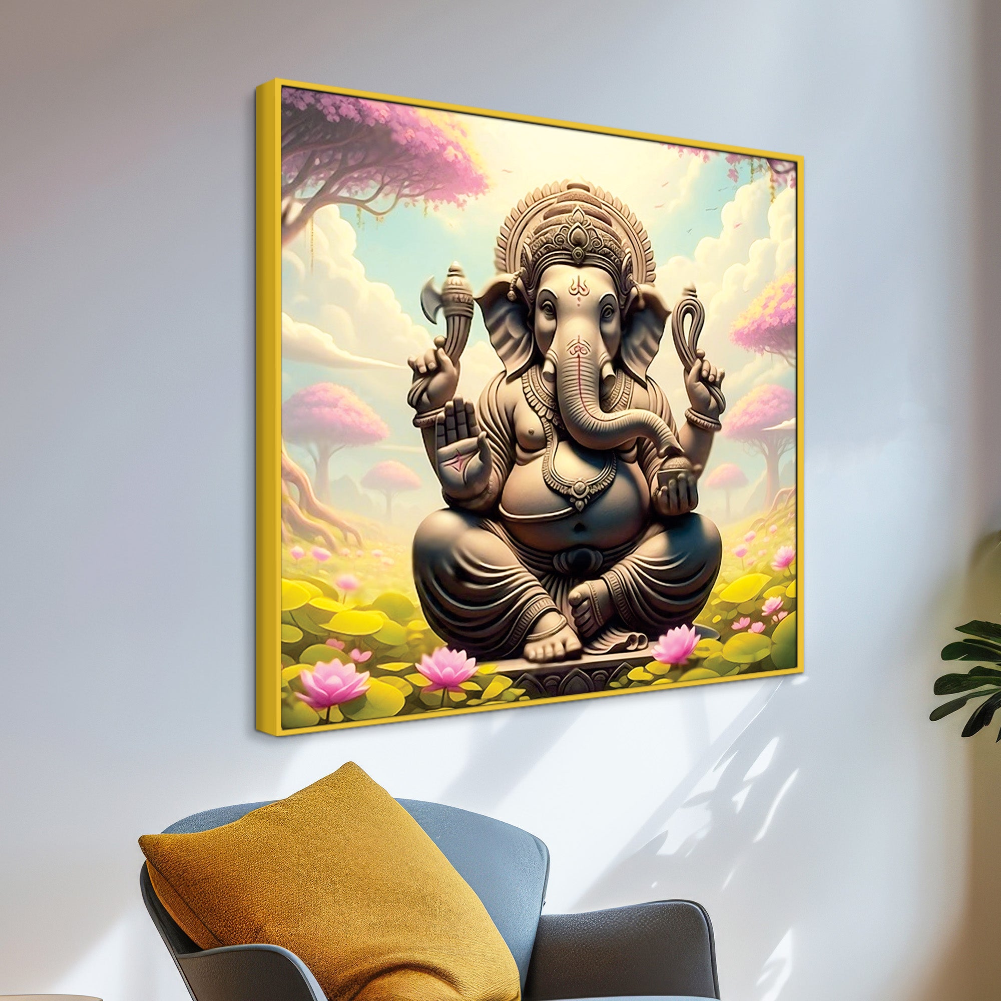 Spiritual Lord Ganpati Wall Painting