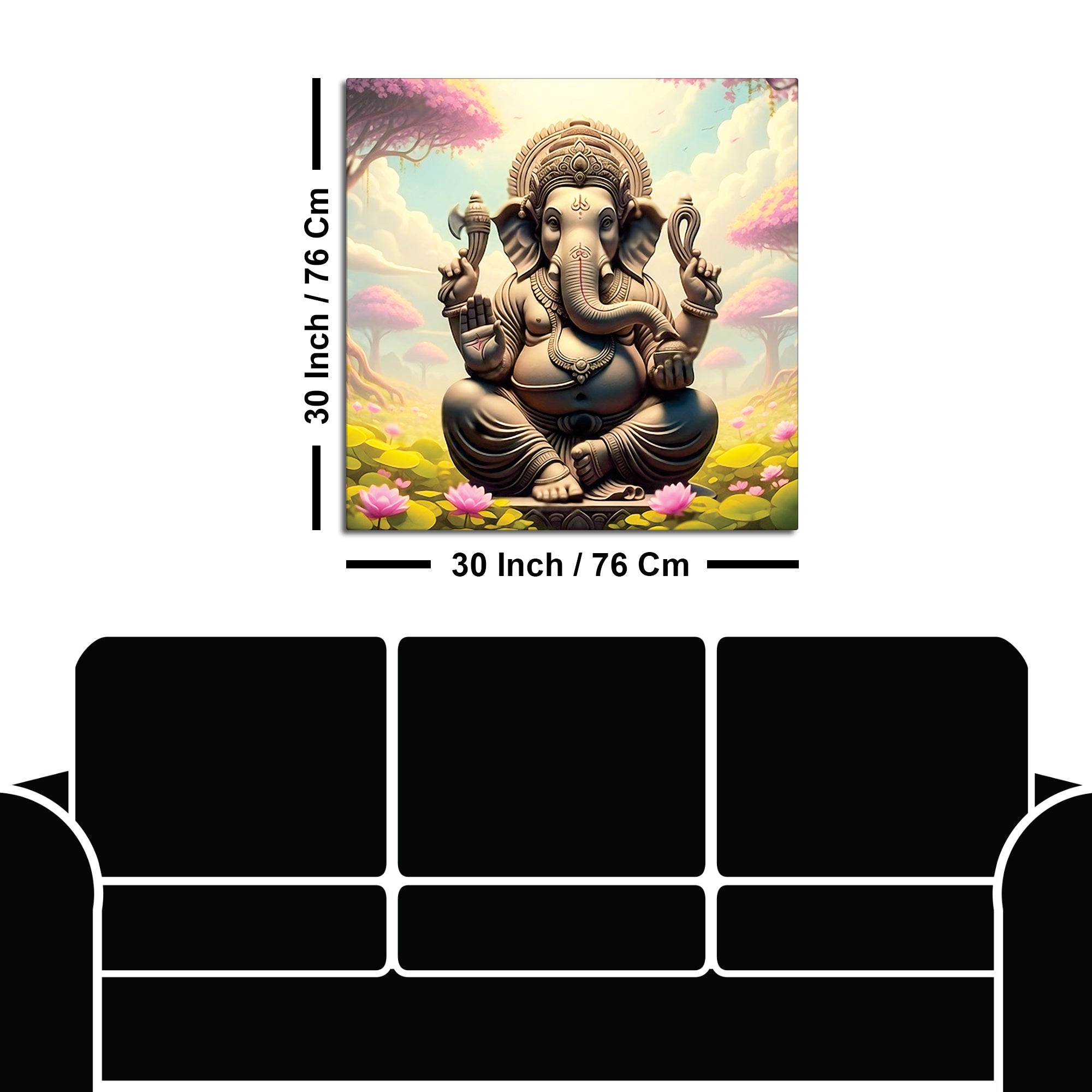 Spiritual Lord Ganpati Wall Painting