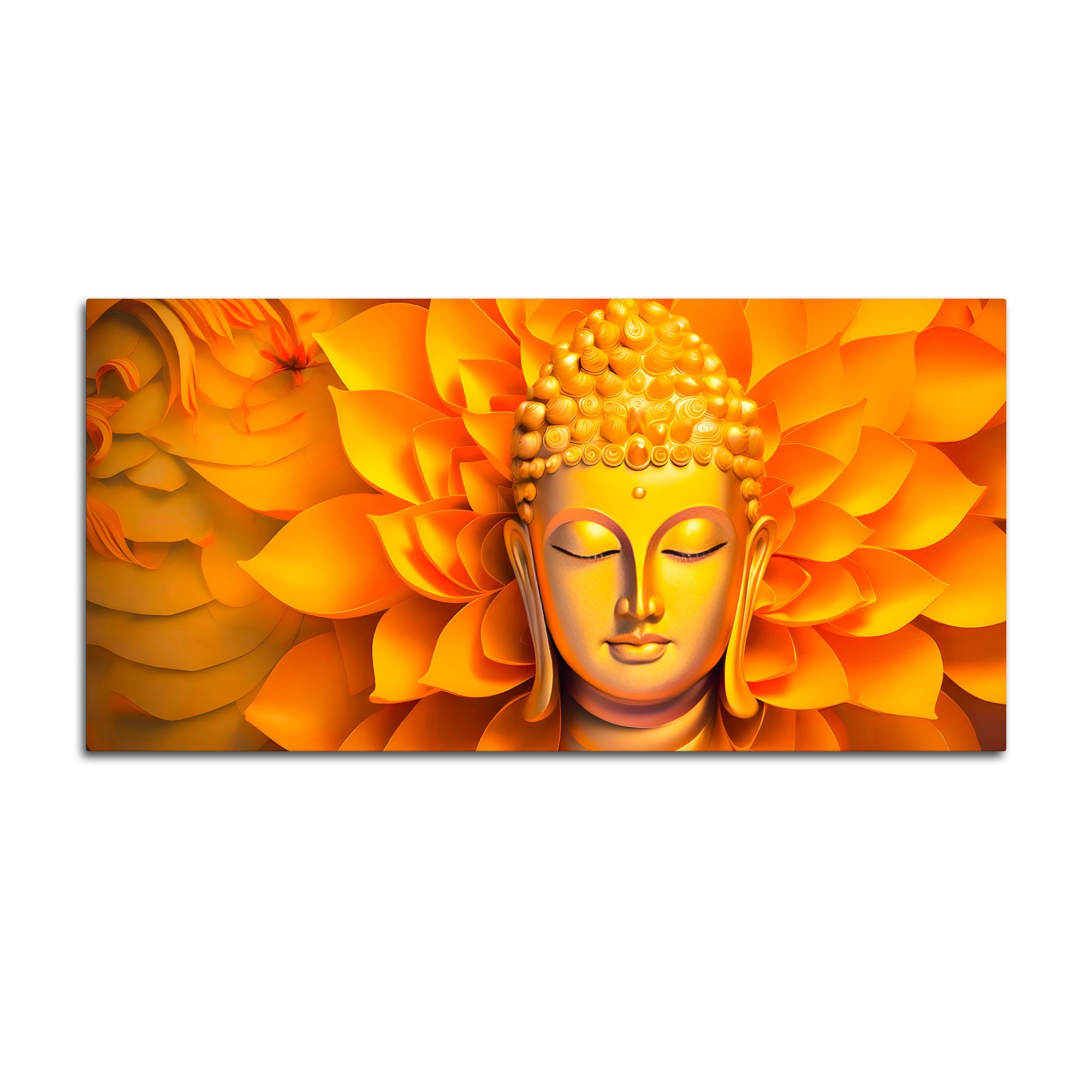 Spiritual Lord Gautam Buddha Wall Painting for Wall Decor