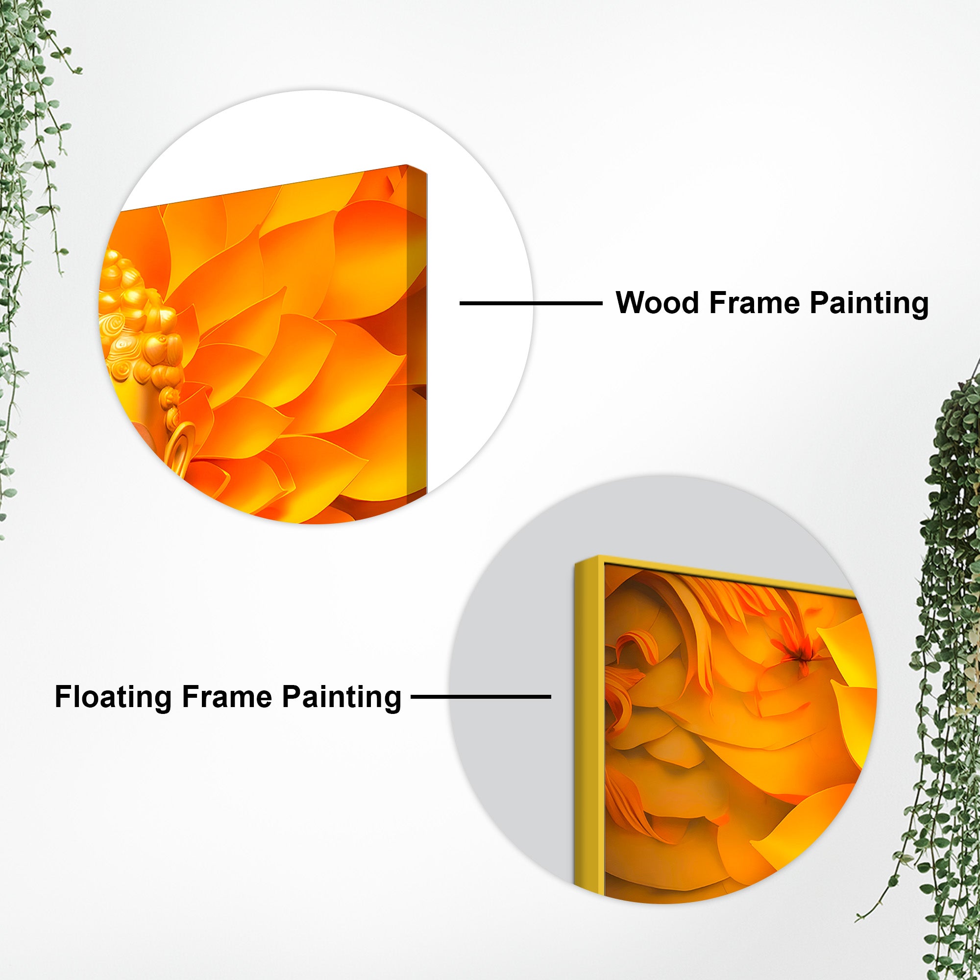 Spiritual Lord Gautam Buddha Wall Painting for Wall Decor