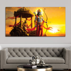 Spiritual Lord Ram Canvas Wall Painting