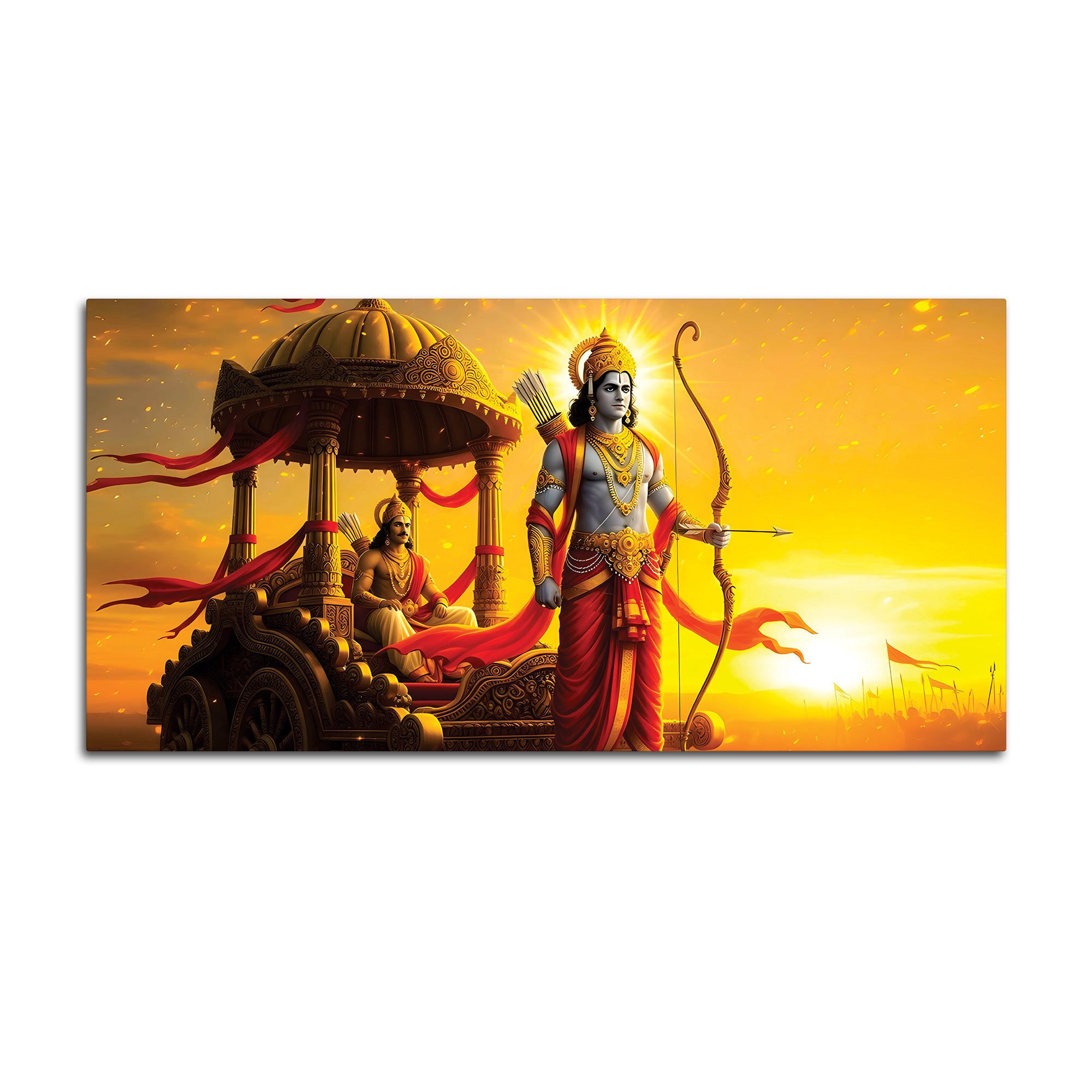 Spiritual Lord Ram Canvas Wall Painting
