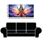 Spiritual Lord Vishnu Canvas Wall Painting for Home & Office