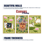 Spiritual Pichwai Canvas Wall Painting Set of Three