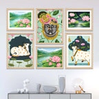 Spiritual Pichwai Wall Art Frame Set of 6