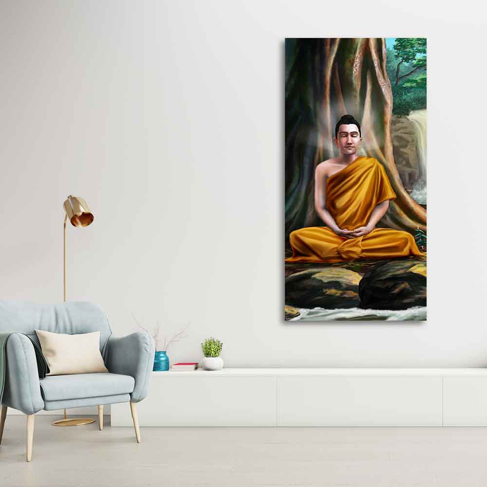 Spiritual Premium Wall Painting of Lord Gautam Buddha