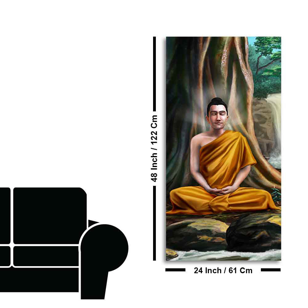 Spiritual Premium Wall Painting of Lord Gautam Buddha