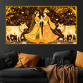 Spiritual Radha Krishna Artwork Crystal Glass Wall Painting
