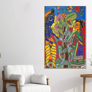 spiritual-ram-sita-madhubani-canvas-wall-painting-for-home-decor
