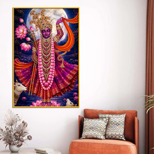 Spiritual Shree Krishna Floating Frame Crystal wall Painting