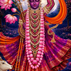 Spiritual Shree Krishna Floating Frame Crystal wall Painting