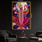 Spiritual Shree Krishna Floating Frame Crystal wall Painting