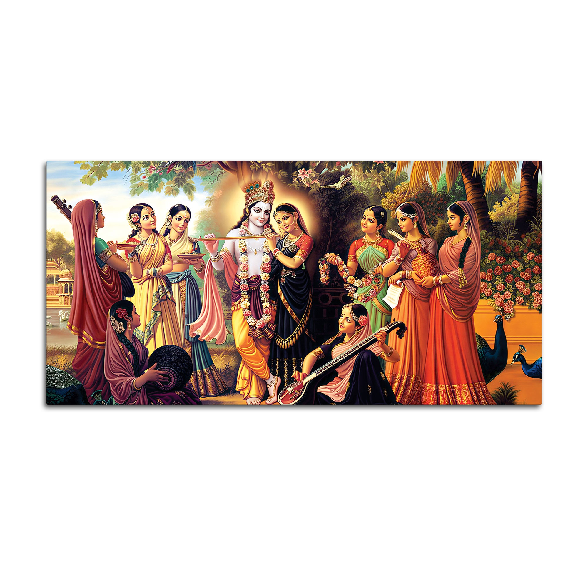 Spiritual Shri Krishna Raas Leela Canvas Wall Painting