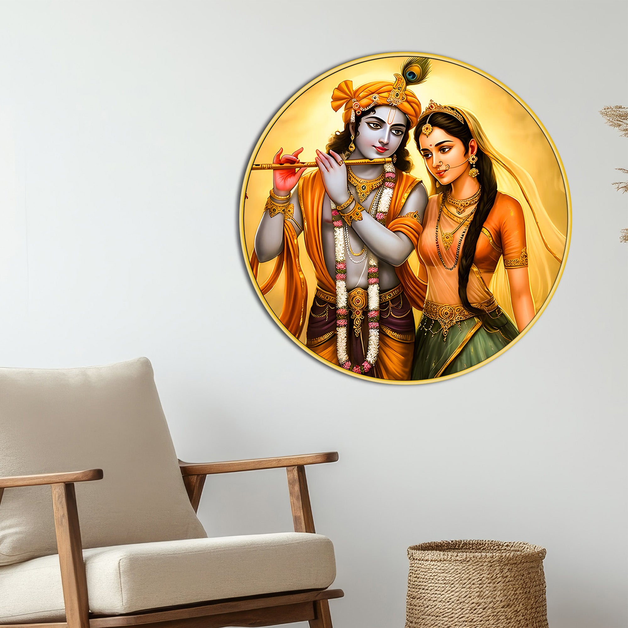 spiritual-radha-krishna-round-frame-painting-decor