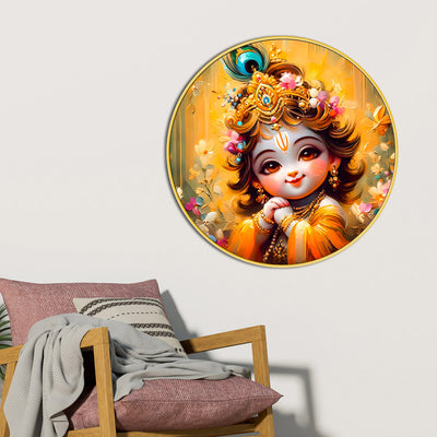 spiritual-shri-krishna-round-painting-for-wall