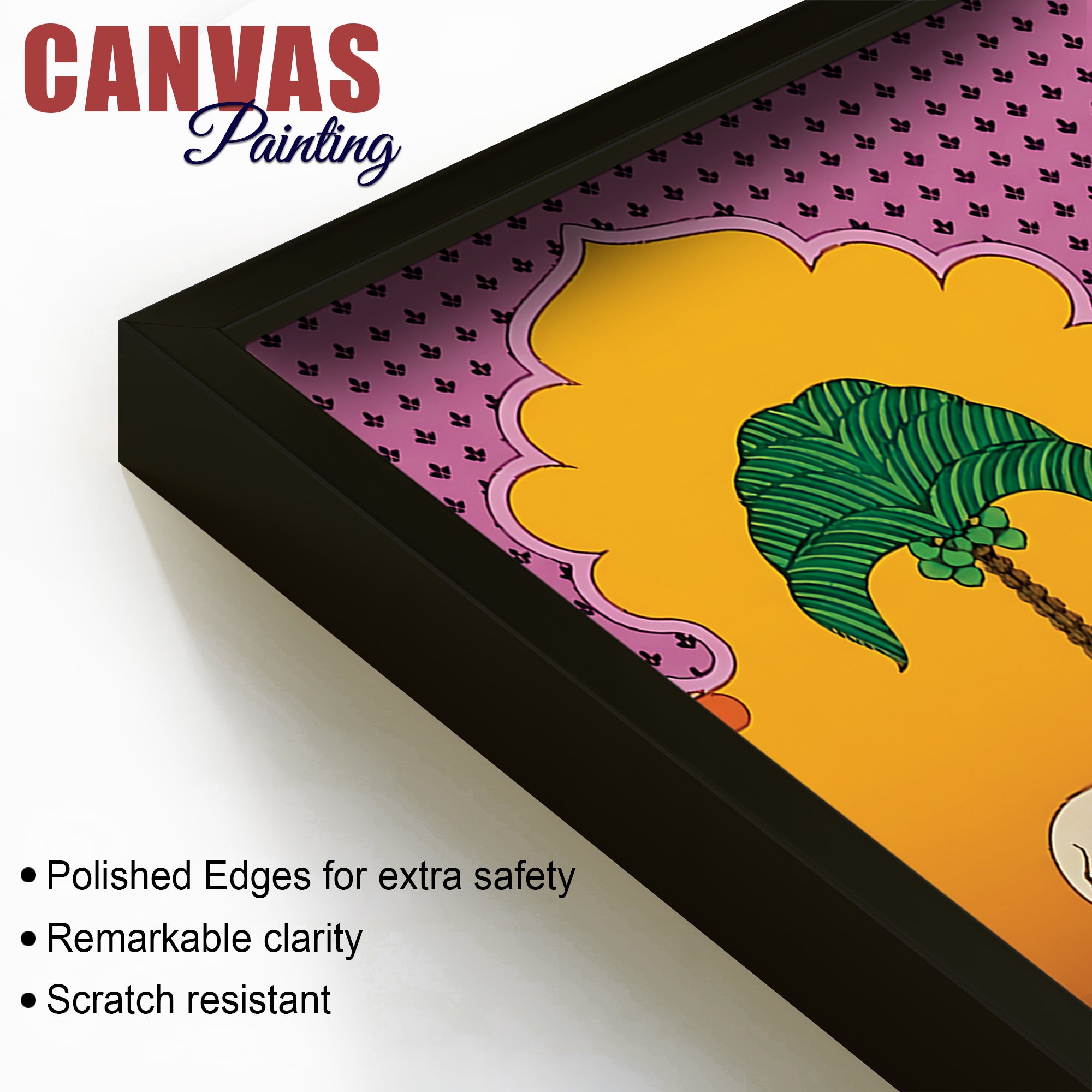 Spiritual Shrinathji Pichwai Art Canvas Wall Painting