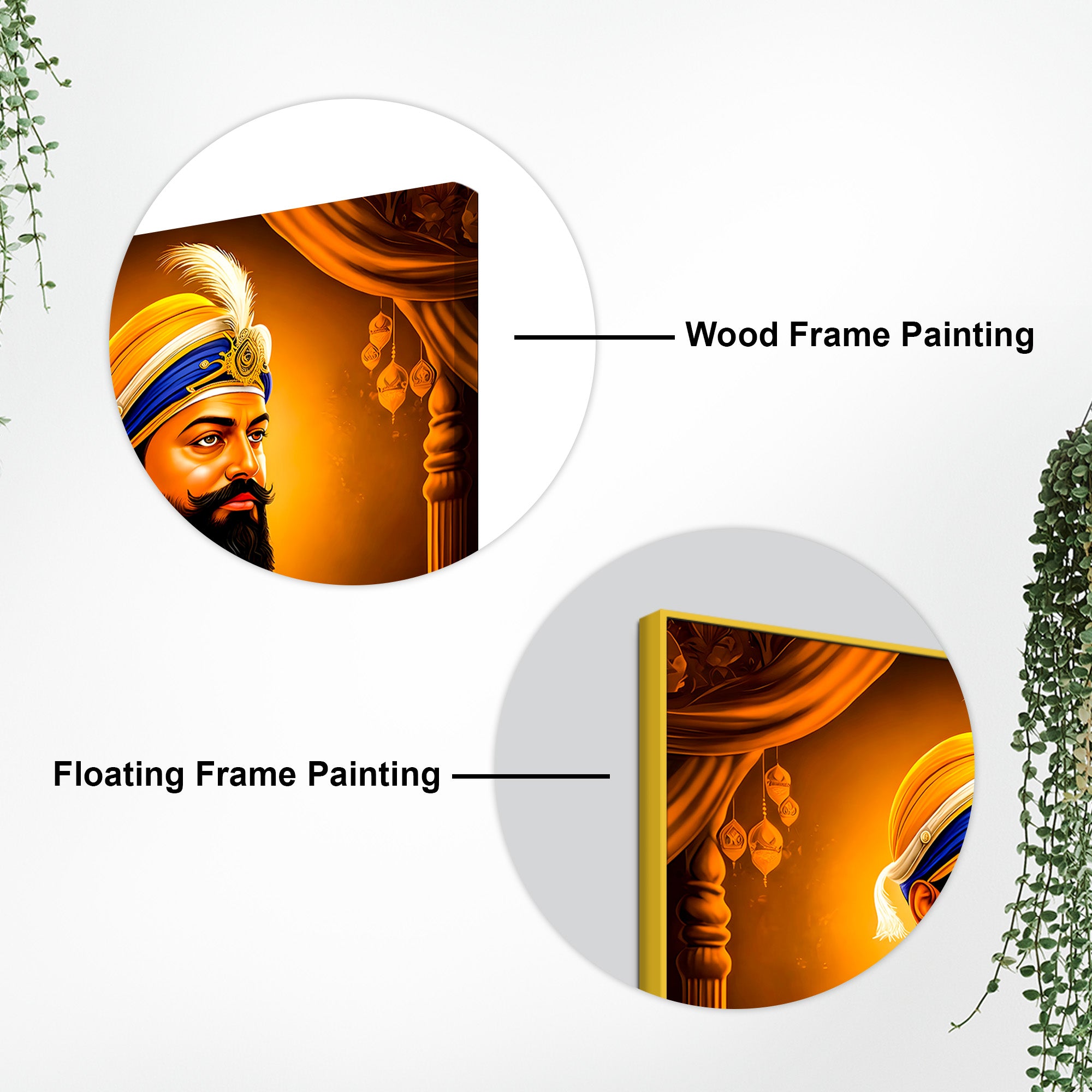 Spiritual Sikh Guru Painting Elegant Wall Art for Living Room