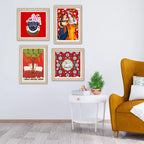 Spiritual Wall Art Frame Set of 4 for Living Room