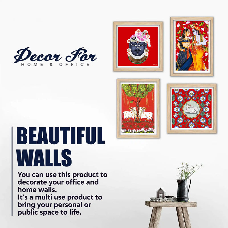 Spiritual Wall Art Frame Set of 4 for Living Room