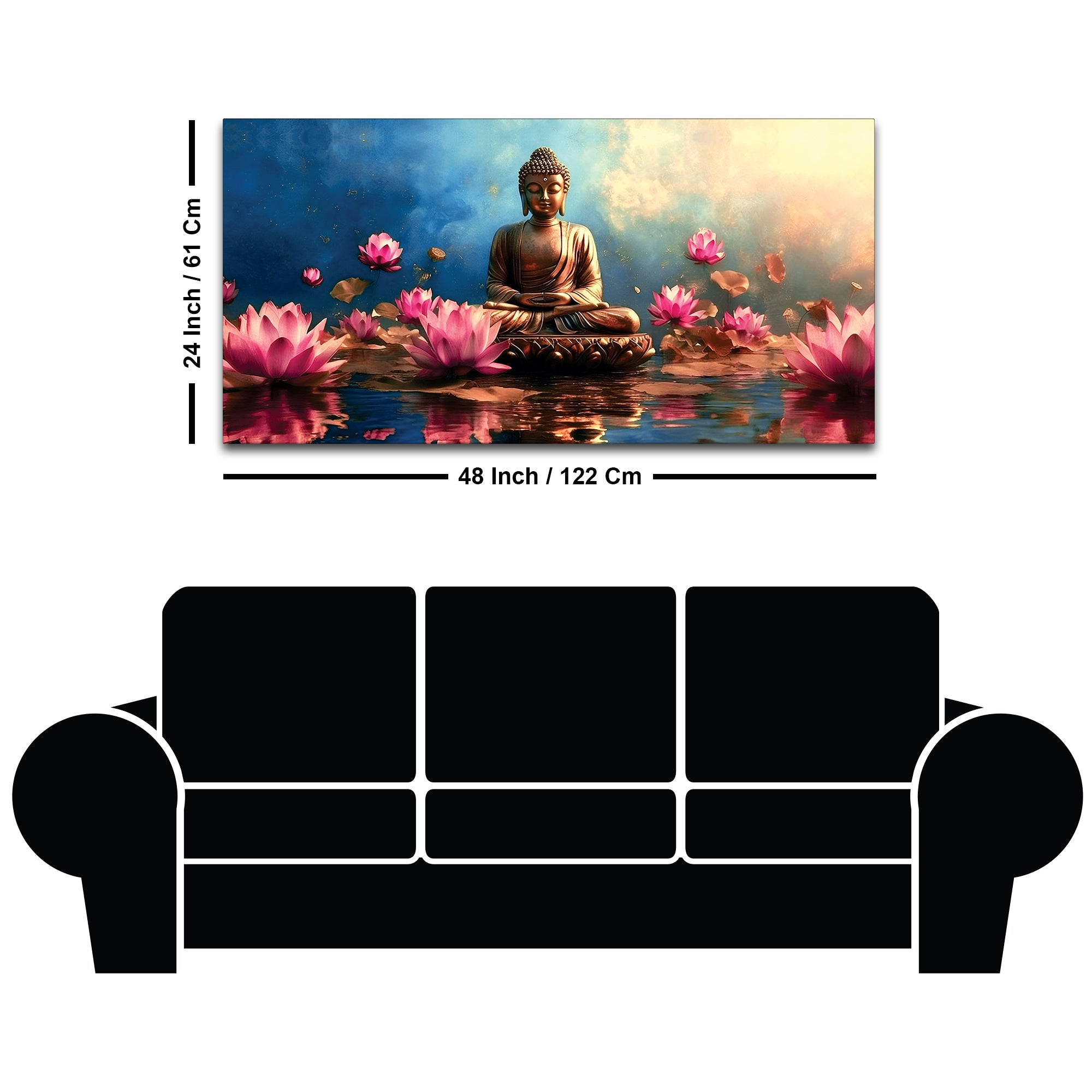 Spiritual Wall Buddha Painting for Decor