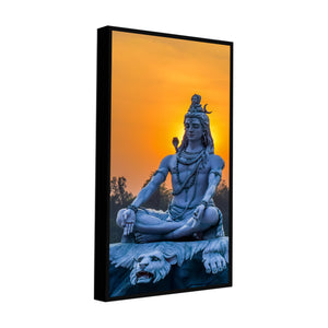 Spiritual Wall Painting of Lord Shiva Statue