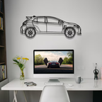Sports Hatchback Car Metal Wall Art for Living Room Decor