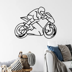 Sports Motorcycle Metal Wall Hanging for Modern Decor