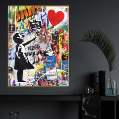 Spread The Love In Air Cotton Canvas Wall Painting