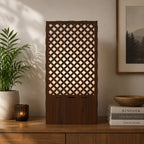 Square Pattern Table Lamp Shadow Night Light For Home Decor | Living Room