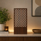Square Pattern Table Lamp Shadow Night Light For Home Decor | Living Room